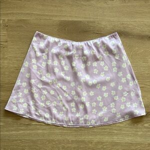 Princess Polly Floral Satin Mini Skirt in purple